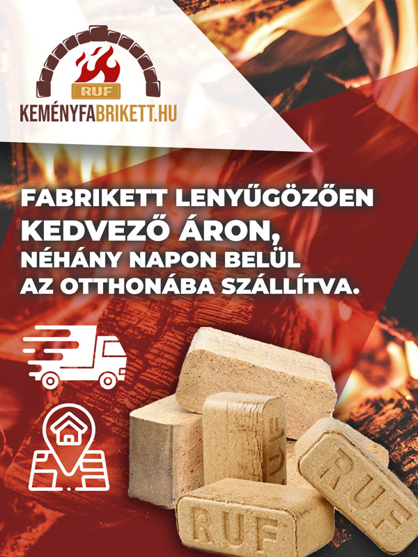 Keményfabrikett házhoz szállítva akár 3 munkanap alatt